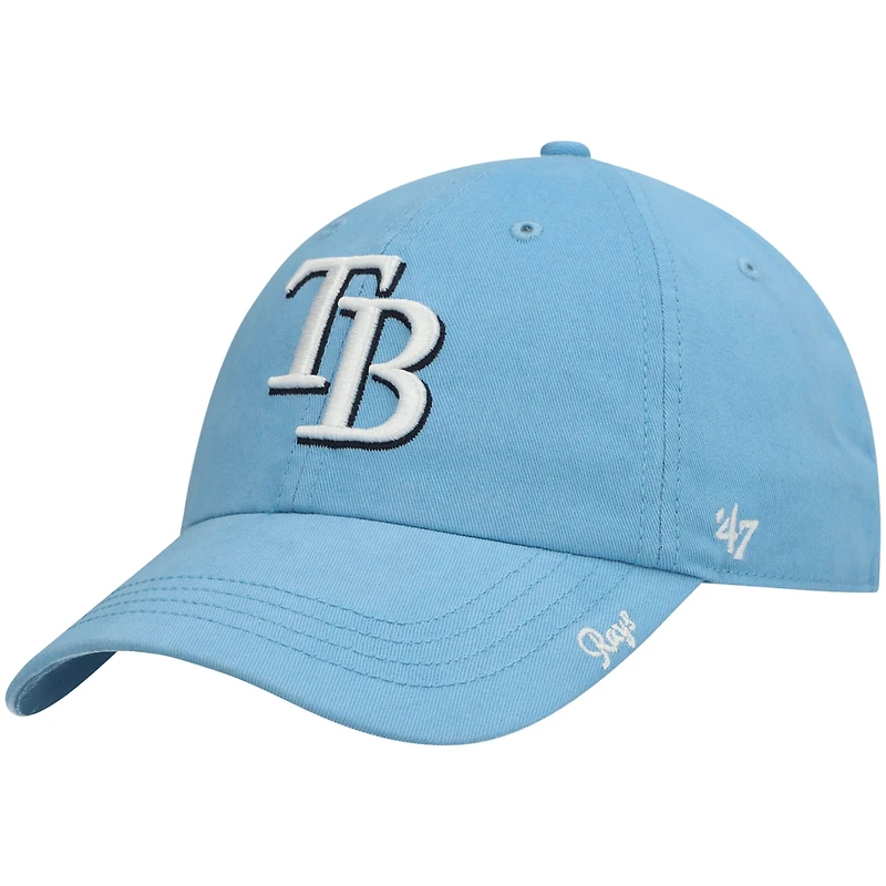 Casquette ajustable pour femme « 47 Light Blue Tampa Bay Rays Team Miata Clean Up »