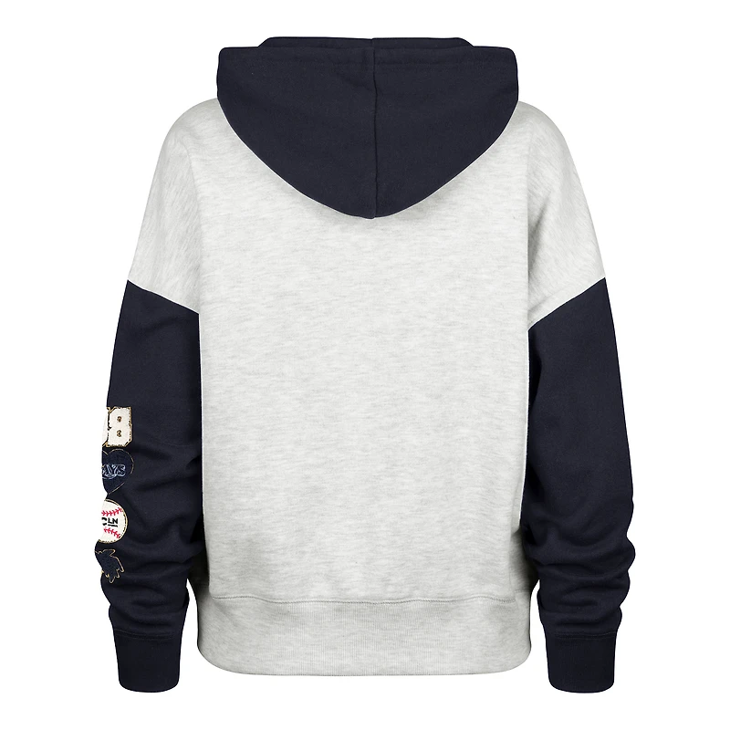 Sweat à capuche zippé pour femme '47 x Stoney Clover Lane, gris chiné/marine