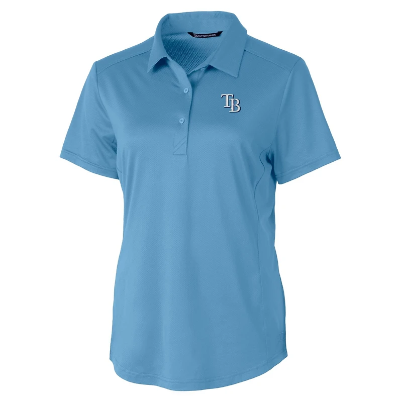 Polo extensible texturé bleu clair Prospect pour femme Cutter & Buck des Rays de Tampa Bay