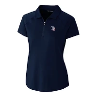 Polo extensible DryTec Forge bleu marine pour femme Cutter & Buck des Tampa Bay Rays avec logo Americana