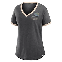 Women's Fanatics Black Tampa Bay Rays Binge Worthy Stadium Slub V-Neck T-Shirt