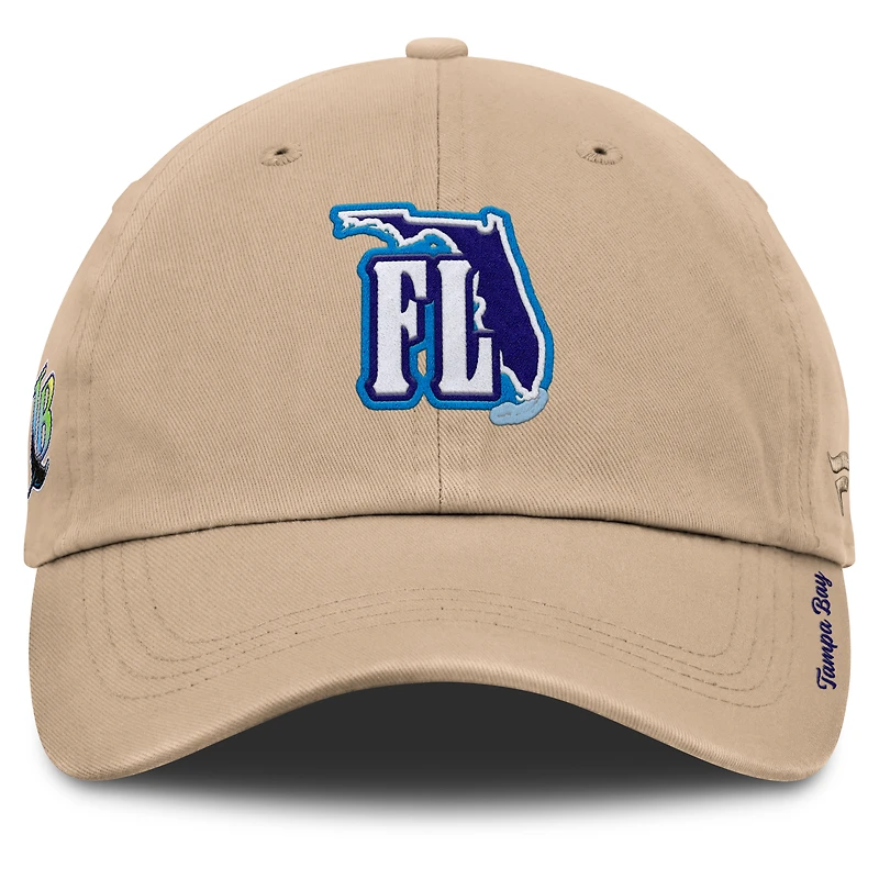 Casquette ajustable Fanatics Tan Tampa Bay Rays Cooperstown Collection pour femmes