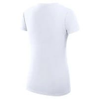 Women's G-III 4Her by Carl Banks White Tampa Bay Rays Super-Slim Fit Lightweight Baseball V-Neck T-Shirt