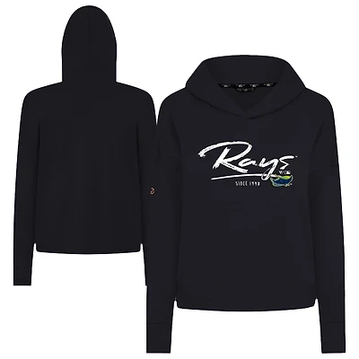 Sweat à capuche court noir Levelwear pour femme, Accolade Sweet Express, des Rays de Tampa Bay