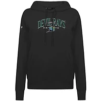 Sweat à capuche noir imprimé graphique Tampa Bay Rays Adorn Throwback Spellout pour femme de Levelwear