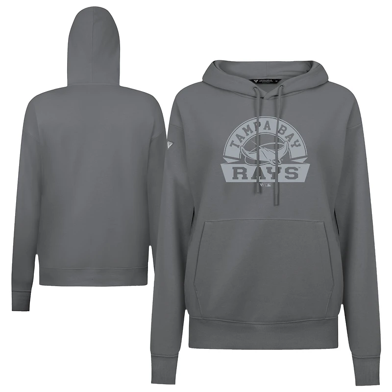 Women's Levelwear Gray Tampa Bay Rays Adorn Banner Arch Pullover Hoodie