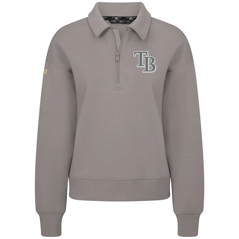 Women's Levelwear Gray Tampa Bay Rays Canmore Quarter-Zip Pullover