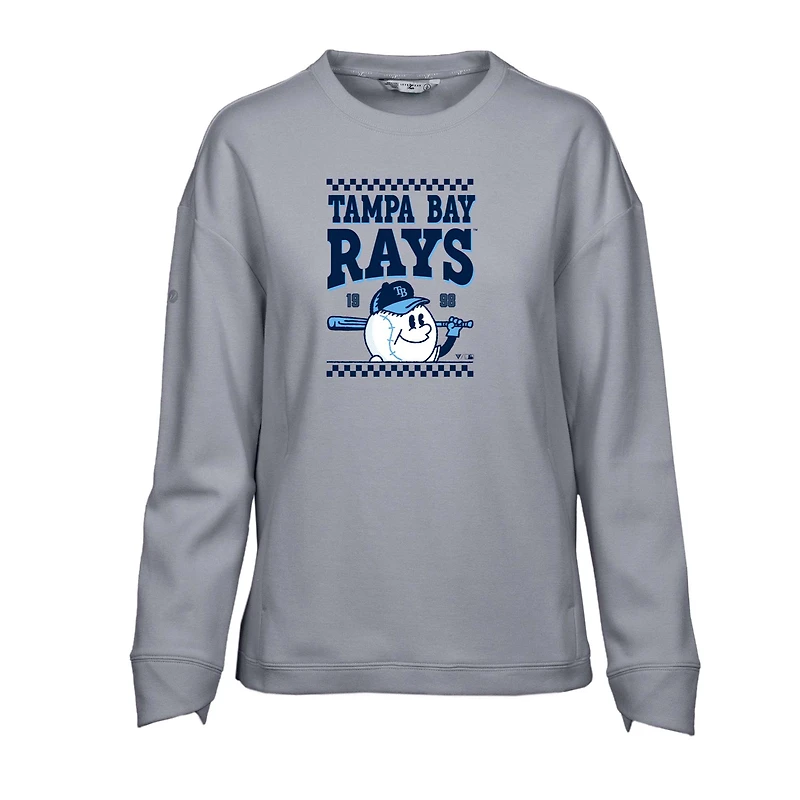 Sweat-shirt inaugural Fiona des Tampa Bay Rays pour femme de Levelwear, gris