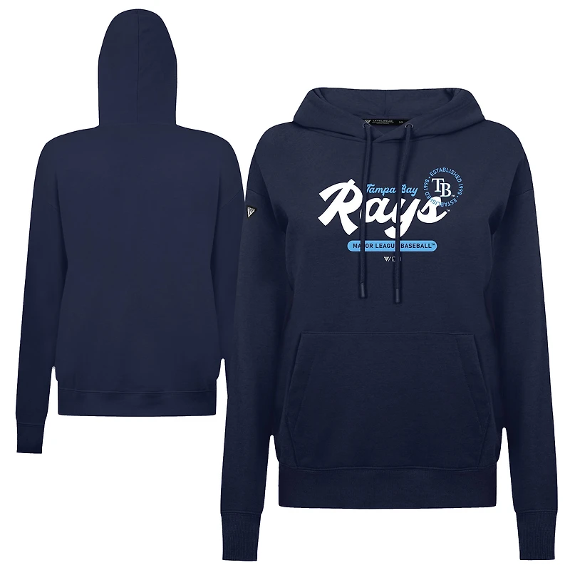 Women's Levelwear Navy Tampa Bay Rays Accolade Adorn Monument Pullover Hoodie