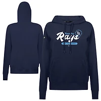 Women's Levelwear Navy Tampa Bay Rays Accolade Adorn Monument Pullover Hoodie