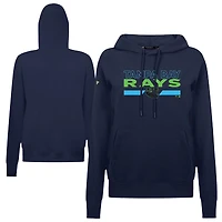 Women's Levelwear  Navy Tampa Bay Rays City Connect Adorn No Hitter Pullover Hoodie