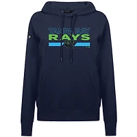 Women's Levelwear  Navy Tampa Bay Rays City Connect Adorn No Hitter Pullover Hoodie