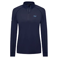 Women's Levelwear Navy Tampa Bay Rays Kinetic Insignia 2.0 Raglan Quarter-Zip Top