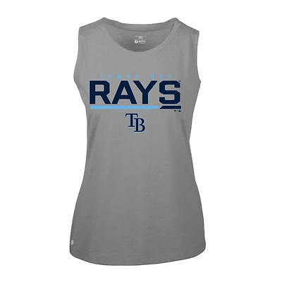 Women's Levelwear Steel Tampa Bay Rays Macy Muscle Tank Top