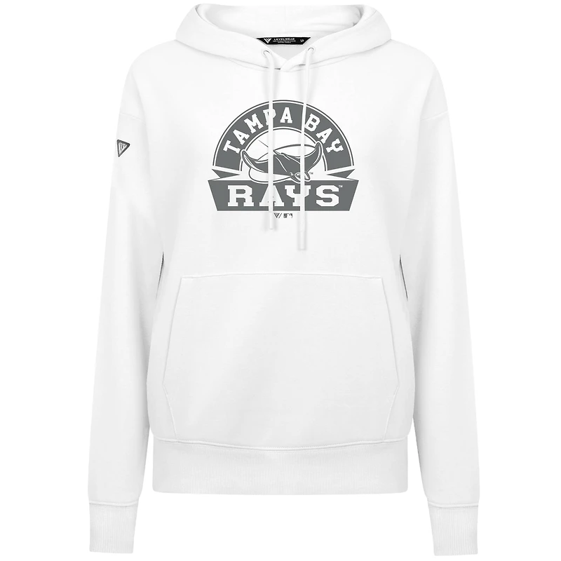 Women's Levelwear Tampa Bay Rays Adorn Banner Arch Pullover Hoodie
