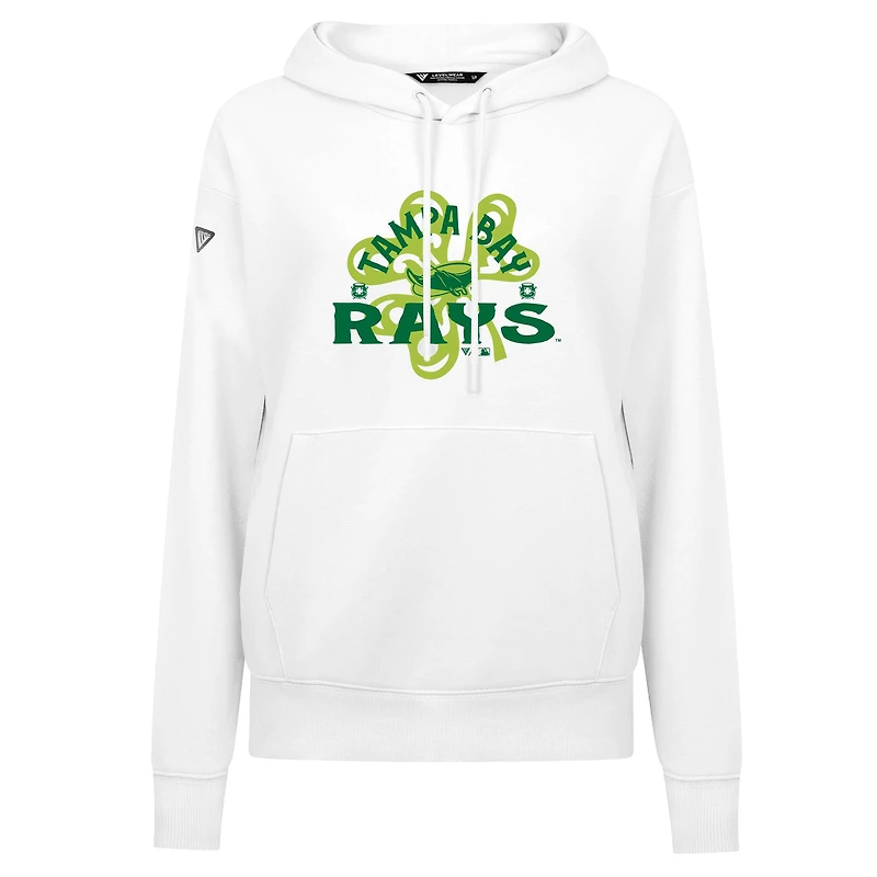 Women's Levelwear Tampa Bay Rays St. Patrick's Day Adorn Shamrock Pullover Hoodie