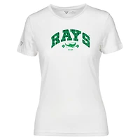 T-shirt à carreaux Maddox pour la Saint-Patrick des Tampa Bay Rays femme, blanc, Levelwear