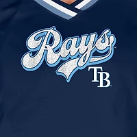 Women's New Era Navy Tampa Bay Rays Gameday Raglan V-Neck T-Shirt