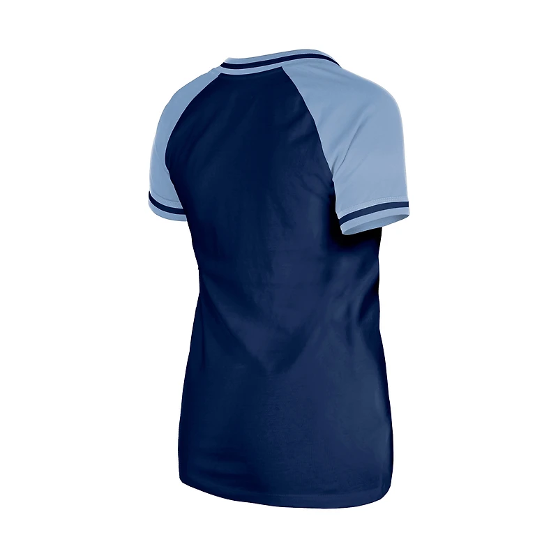 Women's New Era Navy Tampa Bay Rays Gameday V-Neck T-Shirt
