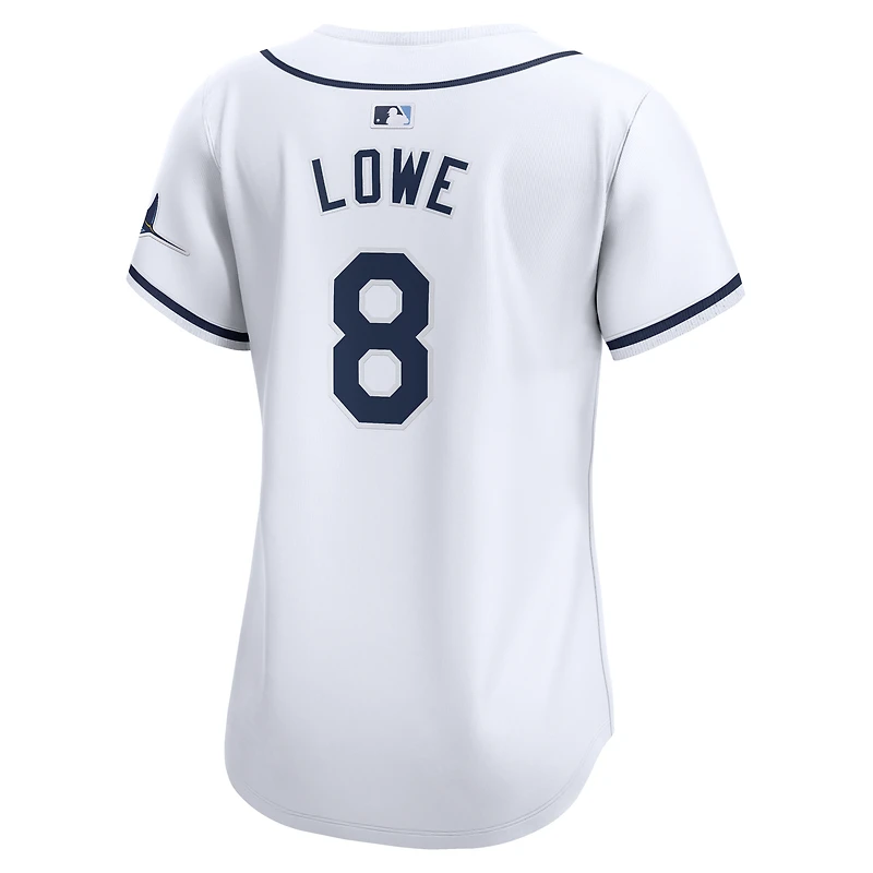 Maillot de joueur Nike Brandon Lowe pour femme, blanc, Tampa Bay Rays Home Limited Player