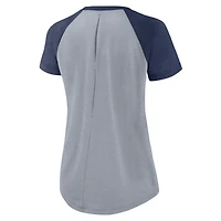 Women's Nike Heather Gray Tampa Bay Rays Summer Breeze Raglan Fashion T-Shirt