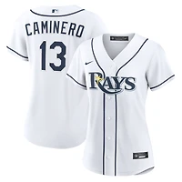 Women's Nike Junior Caminero White Tampa Bay Rays Home Replica Jersey