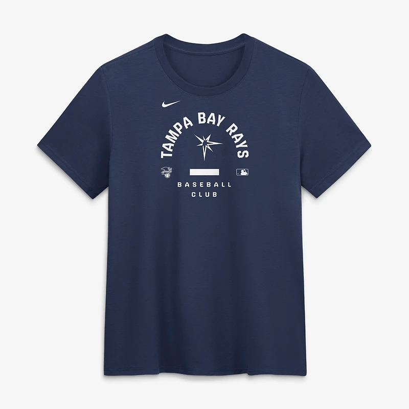 Women's Nike Navy Tampa Bay Rays Authentic Collection Early Work Tri-Blend Dri-FIT T-Shirt