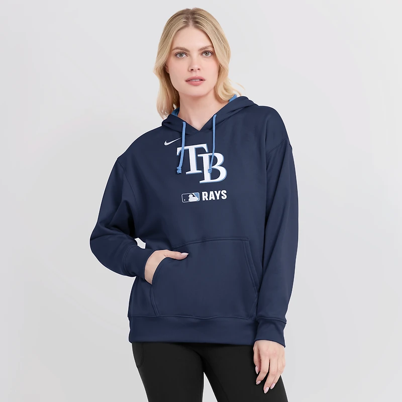 Women's Nike Navy Tampa Bay Rays Authentic Collection Therma Hoodie