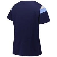 T-shirt à encolure dégagée grande taille Profile pour femmes, bleu marine, Rays de Tampa Bay