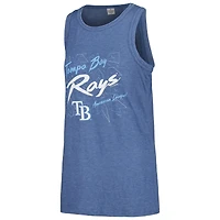 Débardeur à col montant en gaze pour femmes, doux comme un raisin, bleu marine, Tampa Bay Rays