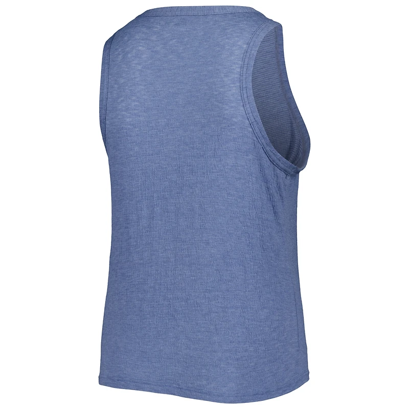 Débardeur à col montant en mélange de trois matières, bleu marine, Tampa Bay Rays, grande taille, pour femme.