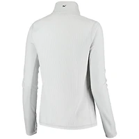 Women's Vineyard Vines Gray Tampa Bay Rays Performance Grid Half-Zip Pullover Top