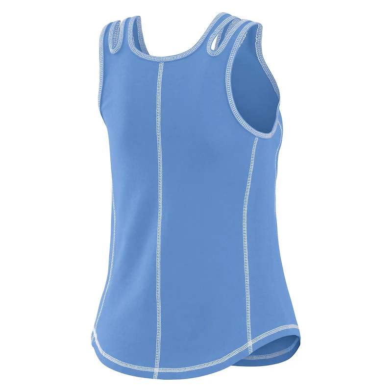 Débardeur à coutures contrastées bleu clair WEAR by Erin Andrews des Rays de Tampa Bay pour femmes