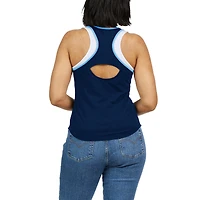 Women's WEAR by Erin Andrews Navy Tampa Bay Rays Colorblock Racerback Tank Top