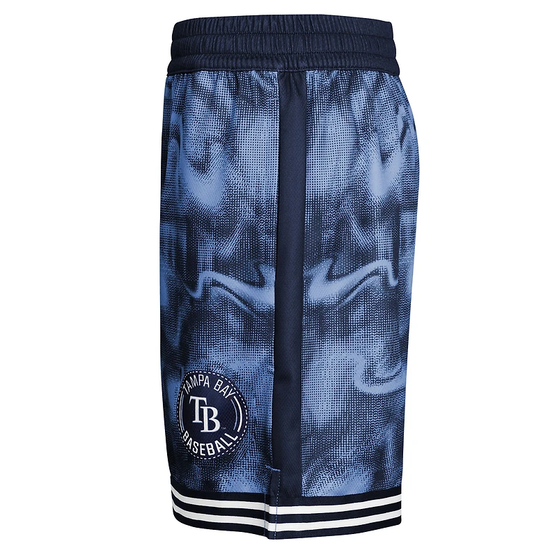 Short de voltigeur bleu marine/bleu clair pour jeunes des Rays Tampa Bay