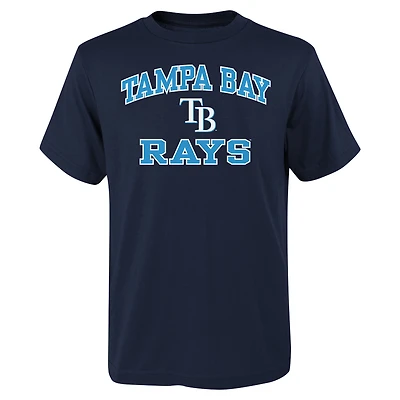 Youth Navy Tampa Bay Rays Heart & Soul T-Shirt