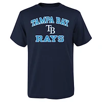 Youth Navy Tampa Bay Rays Heart & Soul T-Shirt