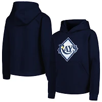 Chandail à capuchon avec logo principal de l'équipe Tampa Bay Rays bleu marine pour jeune