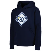 Chandail à capuchon avec logo principal de l'équipe Tampa Bay Rays bleu marine pour jeune