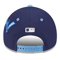 Casquette ajustable New Era bleu marine/bleu clair Tampa Bay Rays 2025 MLB Players' Weekend A-Frame 9FORTY pour jeunes