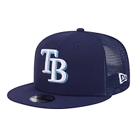 Youth New Era  Navy Tampa Bay Rays 9FIFTY Trucker Snapback Hat