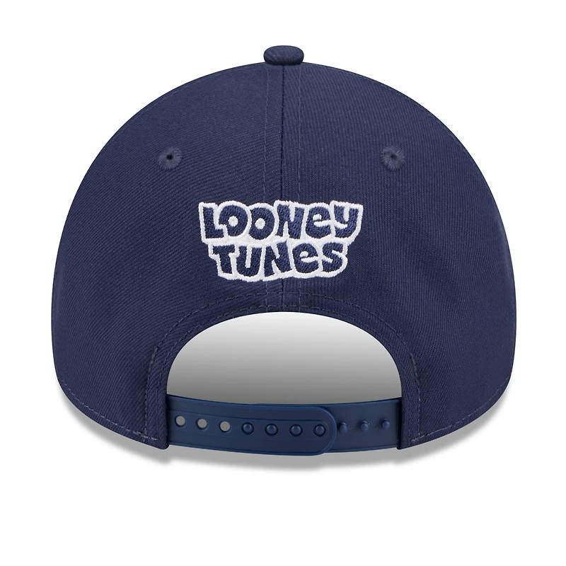 Casquette ajustable New Era bleu marine Tampa Bay Rays Looney Tunes A-Frame 9FORTY pour jeunes