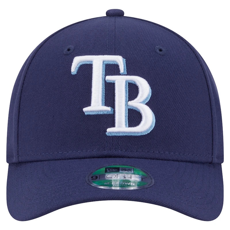 Casquette ajustable New Era 9FORTY bleu marine pour jeune joueur des Tampa Bay Rays