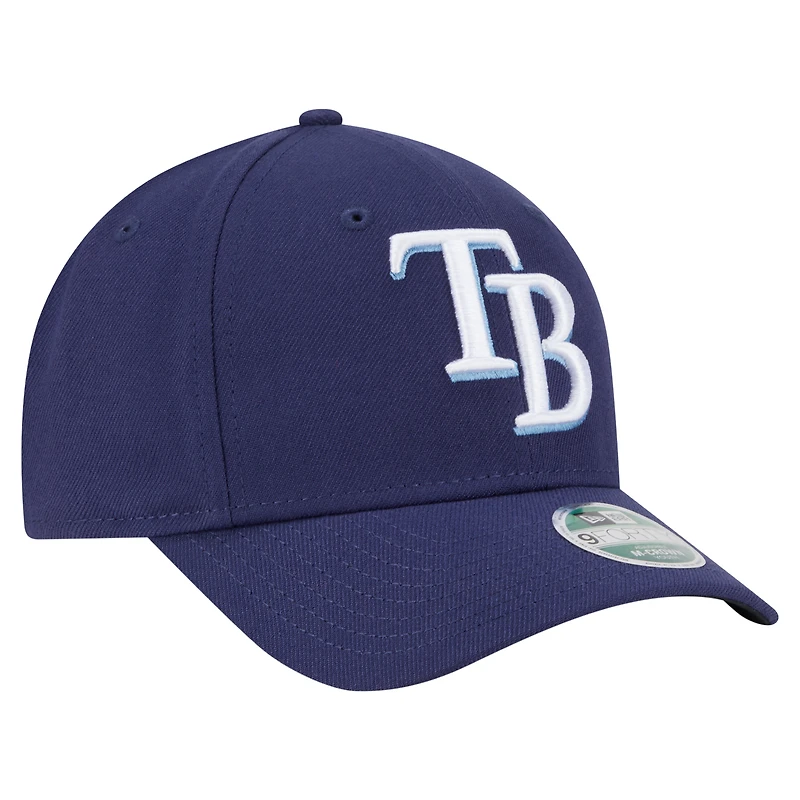 Casquette ajustable New Era 9FORTY bleu marine pour jeune joueur des Tampa Bay Rays
