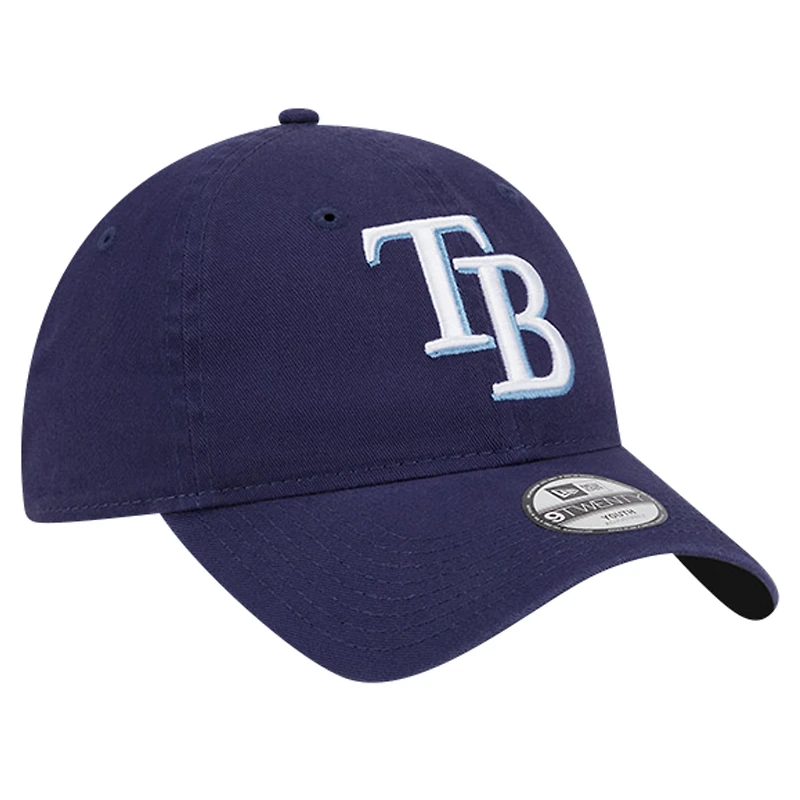 Casquette réglable 9TWENTY couleur équipe Tampa Bay Rays New Era pour jeune, bleu marine