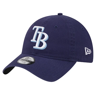 Casquette réglable 9TWENTY couleur équipe Tampa Bay Rays New Era pour jeune, bleu marine