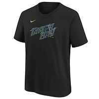 T-shirt Nike noir Tampa Bay Rays 2024 City Connect pour jeune