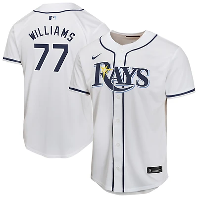 Maillot de match Nike Carson Williams blanc pour jeune joueur à domicile des Tampa Bay Rays