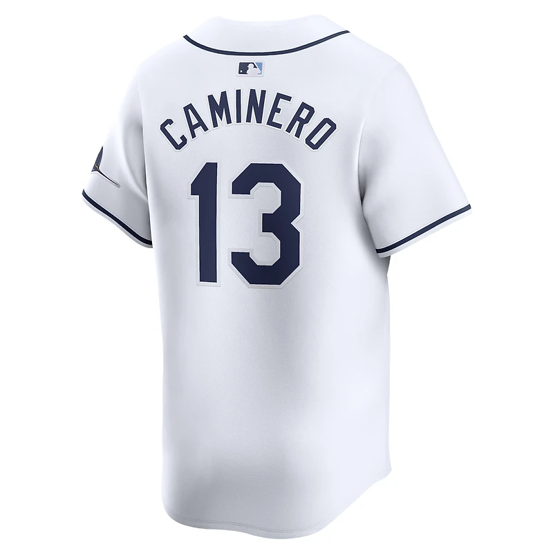 Maillot de joueur Nike Junior Caminero blanc Tampa Bay Rays Home Limited pour jeune