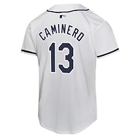 Maillot de match Nike Junior Caminero blanc des Tampa Bay Rays à domicile